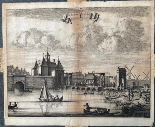 De Muyder Poort  Amsterdam 1770 en Leydtze Poort, Antiek en Kunst, Kunst | Litho's en Zeefdrukken, Ophalen of Verzenden
