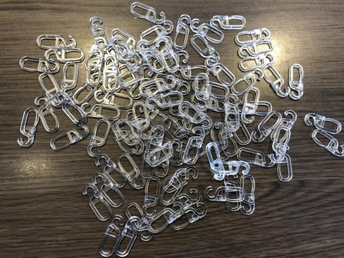 Plastic transparante clips voor gordijnringen 6 mm haakje, Huis en Inrichting, Stoffering | Gordijnen en Lamellen, Nieuw, Ophalen of Verzenden