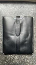 Zwarte leren laptop sleeve, Computers en Software, Laptophoezen, Ophalen, 13 inch, Zo goed als nieuw