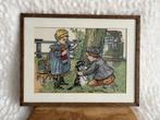 Ot en Sien borduurwerk in lijst 36x28 cm, Hobby en Vrije tijd, Borduren en Borduurmachines, Ophalen, Zo goed als nieuw, Handborduren