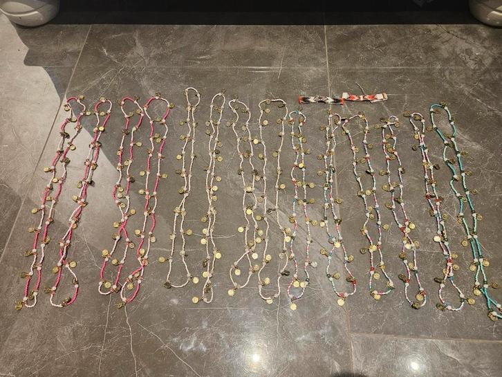 Partij 0033 Ibiza sieraden rommelmarkt braderie handel, Sieraden, Tassen en Uiterlijk, Kettingen, Nieuw, Overige materialen, Overige kleuren