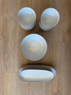 Beige/grijs servies van H&M home, Keramiek, Ophalen of Verzenden, Zo goed als nieuw, Kom(men)