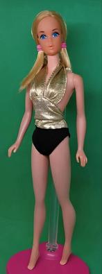 Vintage Barbie Badpak Zwart/Goud, Verzenden, Gebruikt, Kleertjes