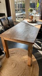 Doorleefde houten tafel voor 6 personen, Huis en Inrichting, Tafels | Eettafels, Ophalen, Gebruikt, 100 tot 150 cm, Eikenhout