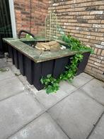 Houten/stenen Vijverbak met Filter en Warmtepomp, Ophalen, Gebruikt