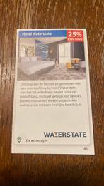Kortingsbon Hotel Waterstate 25%, Tickets en Kaartjes, Twee personen, Cadeaubon, Arrangement, Spa of Sauna