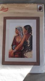 Mooi borduurpakket Lanarte Culture 2 Indian Women, Ophalen of Verzenden, Zo goed als nieuw, Handborduren, Borduurpakket