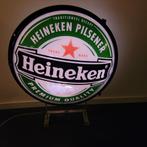 Originele 80cm Heineken lichtbak! Dubbelzijdige bierlamp!, Verzamelen, Biermerken, Reclamebord, Plaat of Schild, Heineken, Gebruikt