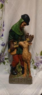 1125 Prachtig beeld van de Heilige Hubertus - gips, Ophalen of Verzenden, Zo goed als nieuw, Beeld(je), Christendom | Katholiek
