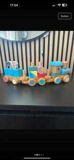 Woezel & Pip Houten Trein, Ophalen of Verzenden, Zo goed als nieuw, Duw- of Trekspeelgoed