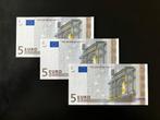 3x €5,- Trichet - Slovenie (H) - UNC, Postzegels en Munten, Bankbiljetten | Europa | Eurobiljetten, Ophalen of Verzenden, Overige landen