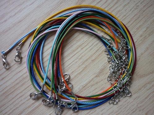 NIEUW zelf je ketting maken leer/organza, Hobby en Vrije tijd, Knutselen, Nieuw, Materiaal, Ophalen of Verzenden