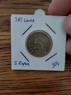 Sri lanka 5 rupee 1984, Postzegels en Munten, Munten | Azië, Ophalen of Verzenden, Losse munt, Zuid-Azië