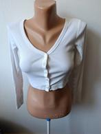 Witte Crop top, Kleding | Dames, Wit, Ophalen of Verzenden, Zo goed als nieuw, Lange mouw
