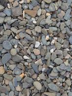 Flachkorn afgerond platte kiezel natuurlijke kleuren siergri, Overige materialen, Verzenden, Nieuw, Split