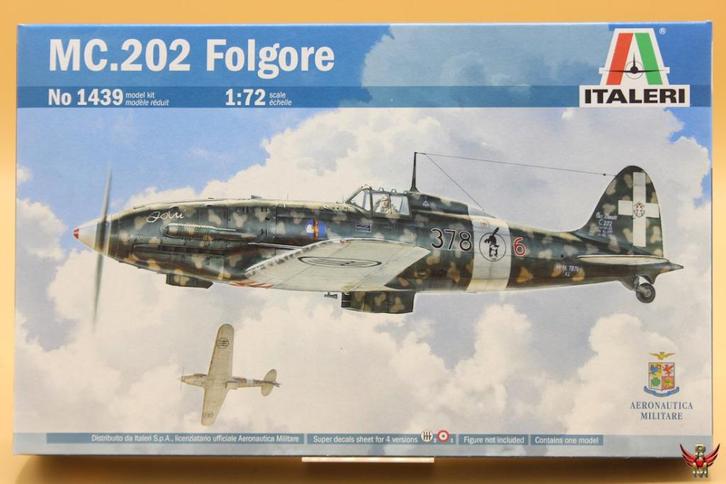 ROWASP | Italeri 1/72 MC 202 Folgore Aeronautica Militare, Hobby en Vrije tijd, Modelbouw | Vliegtuigen en Helikopters, Nieuw