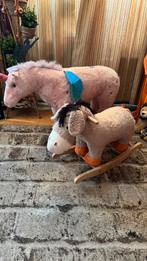 Unicorn eenhoorn knuffel groot roze pluche hobbelpaard, Ophalen of Verzenden, Zo goed als nieuw, Paard