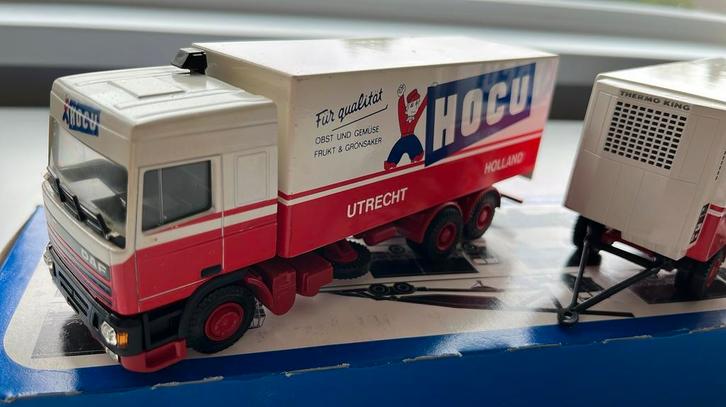 Lion Car Daf 95 combinatie HOCU UTRECHT met originele doos!!, Hobby en Vrije tijd, Modelauto's | 1:50, Nieuw, Bus of Vrachtwagen