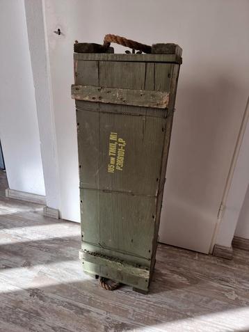 Vintage munitiekist - decoratie - grote kist - 95x30x19 cm