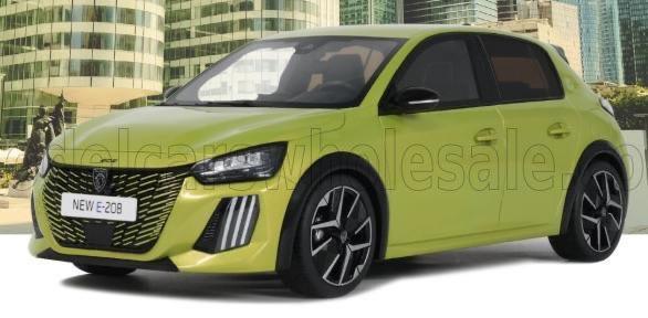 Otto-mobile 1:18 Peugeot E-208 GT Yellow, Hobby en Vrije tijd, Modelauto's | 1:18, Nieuw, Auto, OttOMobile, Ophalen of Verzenden