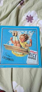 Vintage Kellogg's Rice Krispies Reclamebord, Ophalen of Verzenden, Zo goed als nieuw, Reclamebord