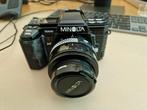 Minolta 7000 + lenzen + flitser, Audio, Tv en Foto, Fotocamera's Analoog, Ophalen, Gebruikt, Spiegelreflex, Minolta