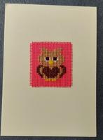 kaart met geborduurde uil (1827), Hobby en Vrije tijd, Kaarten | Zelfgemaakt, Ophalen of Verzenden, Nieuw, Dieren