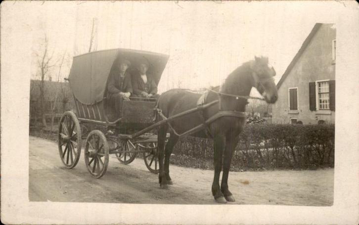 Hei en Boeicop - Fotokaart - Paard wagen, Verzamelen, Ansichtkaarten | Nederland, Ongelopen, Utrecht, Voor 1920, Ophalen of Verzenden