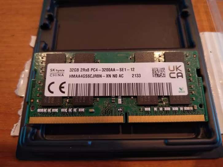32GB 3200MHz DDR4 SODIMM geheugen SK Hynix - ook Apple iMac, Computers en Software, RAM geheugen, Zo goed als nieuw, Laptop, 32 GB
