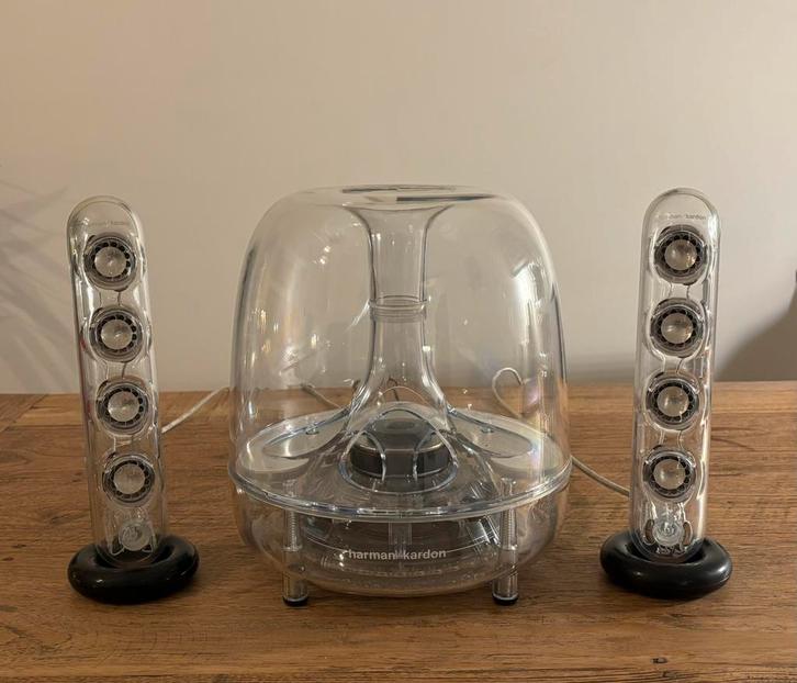 Harman Kardon Soundsticks III - Subwoofer & Speakers, Audio, Tv en Foto, Luidsprekers, Gebruikt, Front, Rear of Stereo speakers