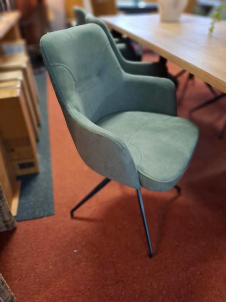 6 Nieuwe Armleuning stoelen, DRAAIBAAR, Olijf/groen Eifel, Huis en Inrichting, Stoelen, Nieuw, Vijf, Zes of meer stoelen, Stof