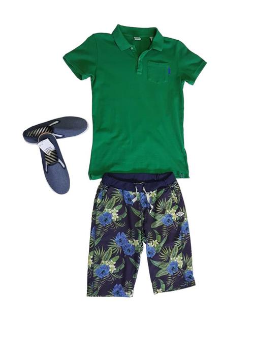 Mooi groen SCOTCH & SODA poloshirt maat 14/164., Kinderen en Baby's, Kinderkleding | Maat 164, Zo goed als nieuw, Jongen, Shirt of Longsleeve