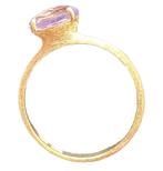 Nanis 18k gouden ring met amethist - maat 54, Sieraden, Tassen en Uiterlijk, Ringen, Paars, Ophalen of Verzenden, Zo goed als nieuw