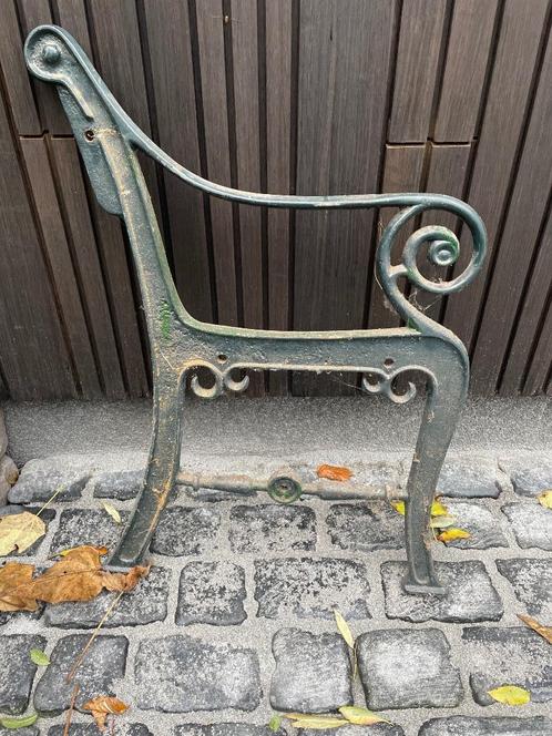 gietijzeren tuinbank, onderstel, + 2 sets stoel of bank, Tuin en Terras, Tuinbanken, Gebruikt, Metaal, Ophalen