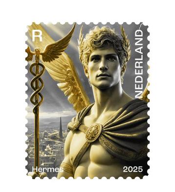 Cryptopostzegel Hermes GEEL crypto postzegel crypto stamp beschikbaar voor biedingen
