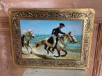 Groot vintage blik Belgie. Spaanse ruiter paarden / schimmel, Ophalen, Gebruikt, Overige, Overige merken