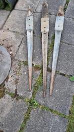 Punt paalhouder 7x7, 3 stuks.  Zelf hout nog verwijder., Tuin en Terras, Palen, Balken en Planken, Ophalen, Gebruikt, Minder dan 180 cm