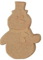Sneeuwpop van bruin papier-mâché 8,5 x 2 x 12 cm, Nieuw, Ophalen of Verzenden, Materiaal