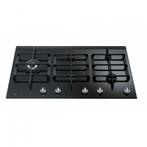 Goede PELGRIM 90cm GAS op GLAS + WOKBRANDER, glas puntgaaf, Witgoed en Apparatuur, Ophalen, Zo goed als nieuw, Inbouw, Gas