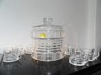 Art Deco grote Bowl + Glazen, Duits Kristal, Ophalen of Verzenden