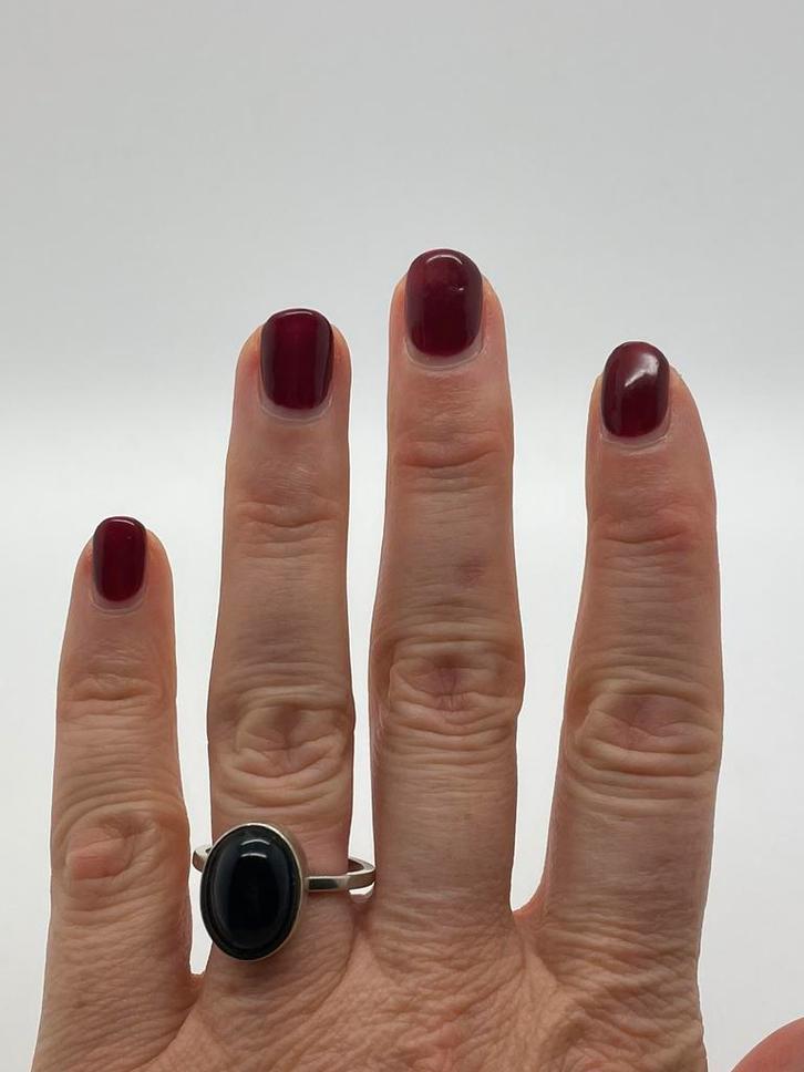 Z622 Prachtige zilveren Perli ring maat 19,5, Sieraden, Tassen en Uiterlijk, Ringen, Dame, 19 tot 20, Zilver, Zilver, Met edelsteen