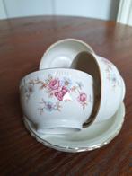 Vintage Theekopjes met Rozen (3 stuks) Bareuther Bavaria, Antiek en Kunst, Antiek | Servies los, Ophalen of Verzenden