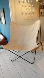 Naturel Canvas Butterfly Chair  CUERO Design showroommodel, Nieuw, Metaal, Eén, Ophalen