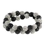 Knotband zwart-zilver