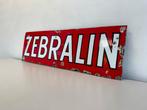 ZEBRALIN emaille reclamebord, Antiek en Kunst, Antiek | Emaille, Ophalen of Verzenden