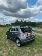 Fiat 500 1.2 Lounge Cabrio automaat automatische Airco, Auto's, Fiat, Zwart, 26 km/l, Particulier, 30 €/maand