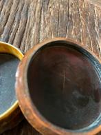 Antiek portretje in houten doosje trinket box, Ophalen of Verzenden