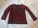 Shirt “The Artic life” mt 98/104, lange mouw, gestreept rood, Gebruikt, Ophalen of Verzenden, Shirt of Longsleeve