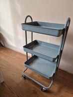 Metalen trolley met 3 etages, Ophalen, Minder dan 50 cm, 50 tot 100 cm, Metaal