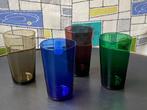 Vintage limonade glaasjes- 4X- gekleurd- Kristalunie? Boussu, Verzamelen, Glas en Borrelglaasjes, Overige typen, Gebruikt, Ophalen of Verzenden